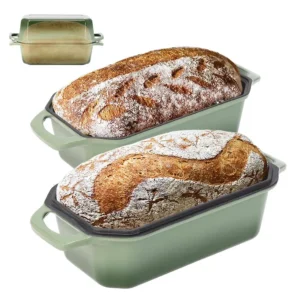9x5 Inch Enameled Cast Iron Sourdough Bread Pan with Lid