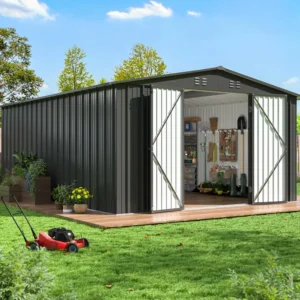 14X12 FT Metal Garden Tool Shed