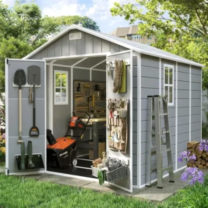 8X8 Resin Outdoor Storage Shed With Floor Included