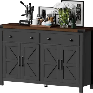 55'' Large Kitchen Farmhouse Storage Cabinet