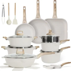 23-Piece Non-Stick Cookware Set with Granite Coating